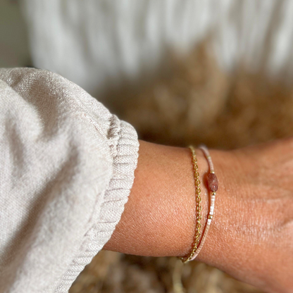 Aardbeienkwarts armband