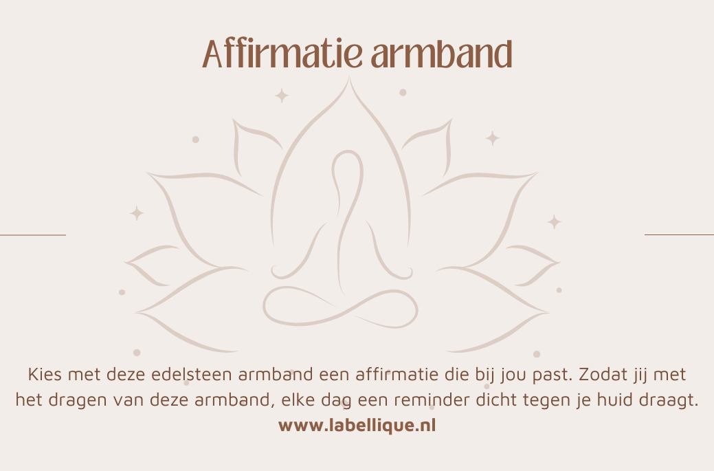 Affirmatie armband