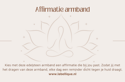 Affirmatie armband