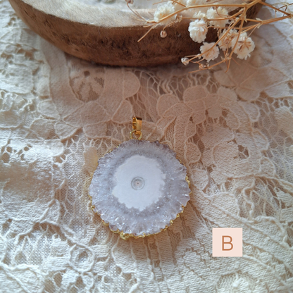 Natuursteen ketting agaat hanger uniek sieraad