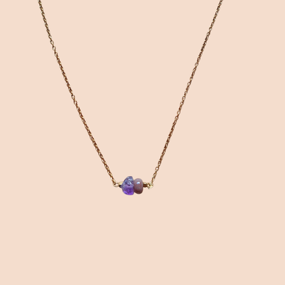 Agaat en amethist ketting