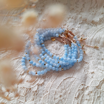 aquamarijn armband hooikoorts handgemaakt blauw