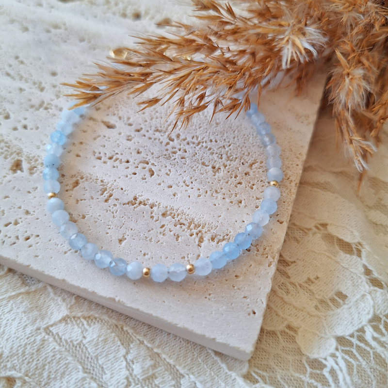 aquamarijn goldfilled armband cadeau
