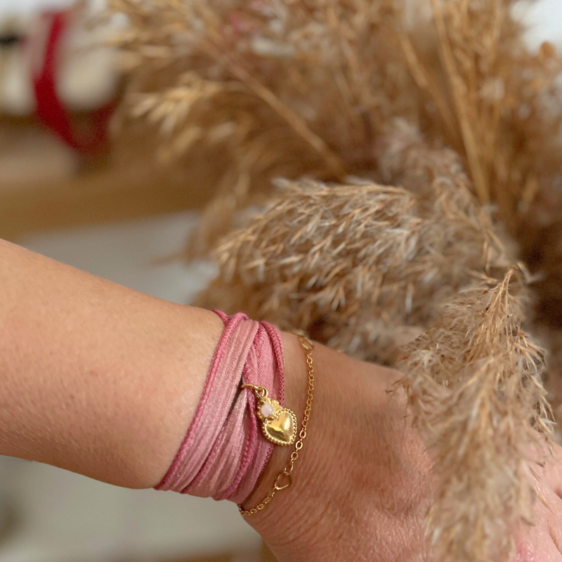 Armband Wonderhart koraal