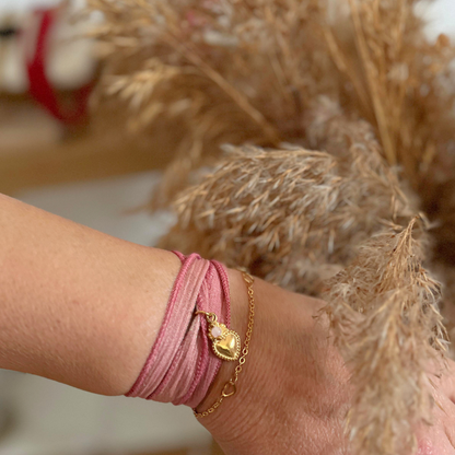 Armband Wonderhart koraal