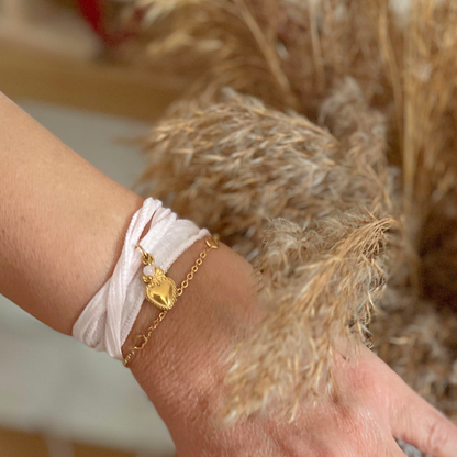 Armband Wonderhart licht roze