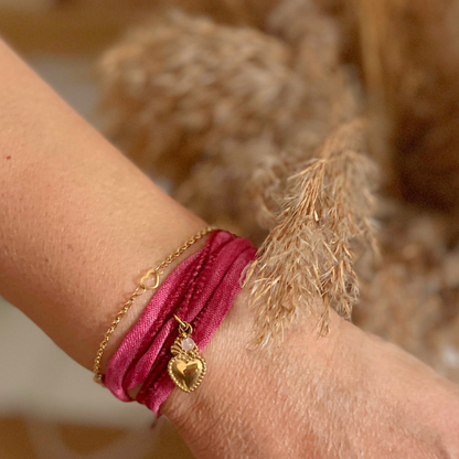Armband Wonderhart robijn