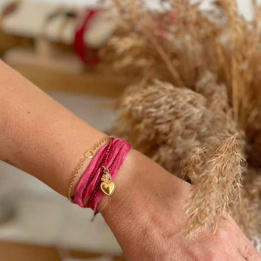 Armband Wonderhart robijn