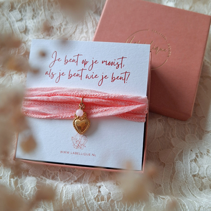 Armband Wonderhart roze