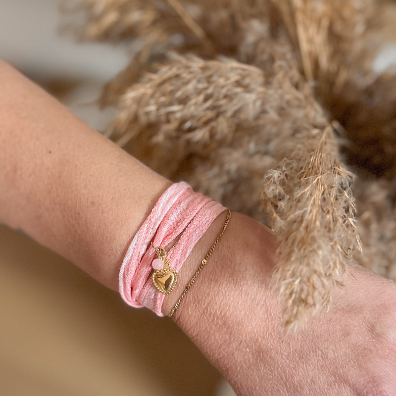 Armband Wonderhart roze