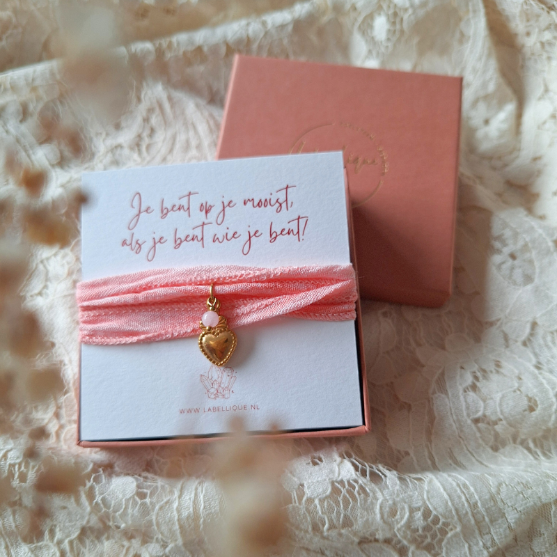 Armband Wonderhart roze
