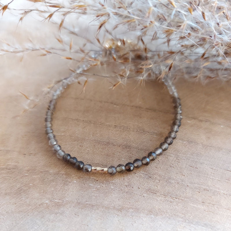 armband edelsteen rookkwarts
