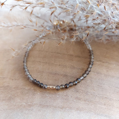 armband edelsteen rookkwarts