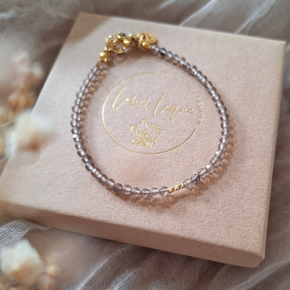 Edelsteen rookkwarts armband - Label Lique