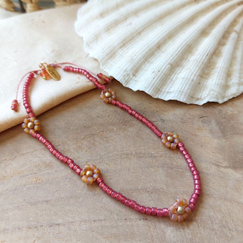 Enkelbandje carneool rood