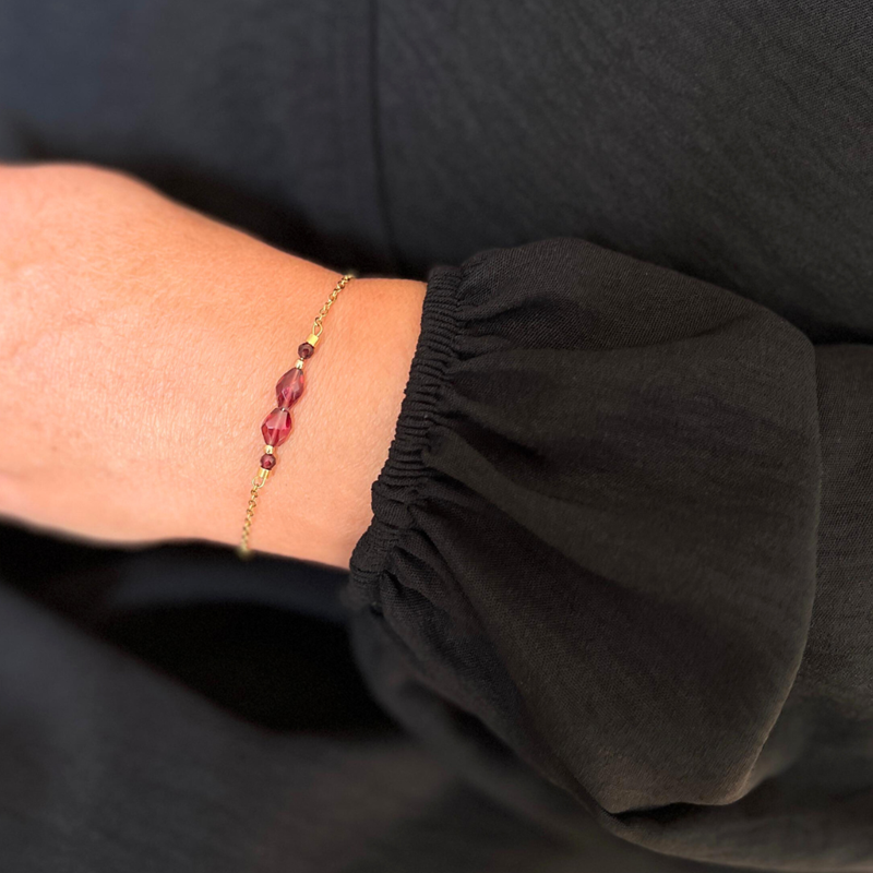 Granaat edelsteen armband