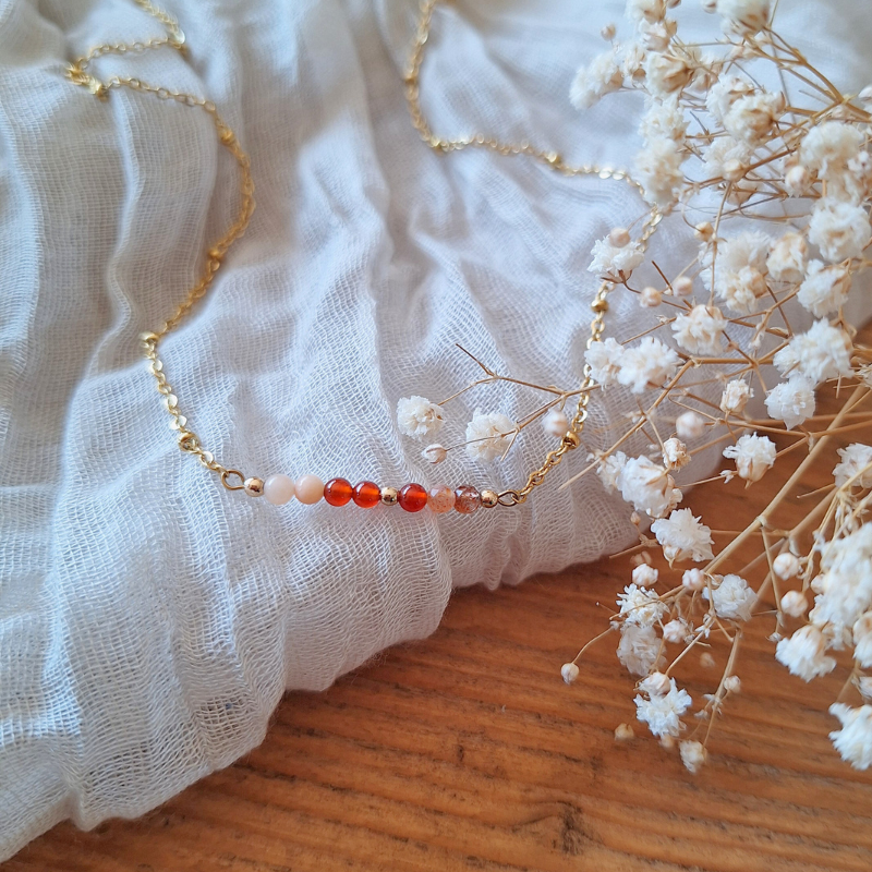 Zonnesteen ketting - Label Lique