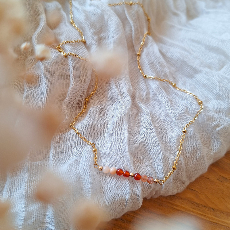 Zonnesteen ketting - Label Lique