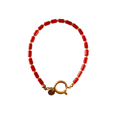Koraal tube armband - Label Lique