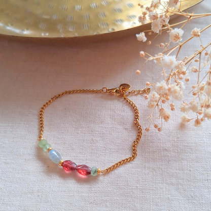 Labradoriet armband goud Label Lique