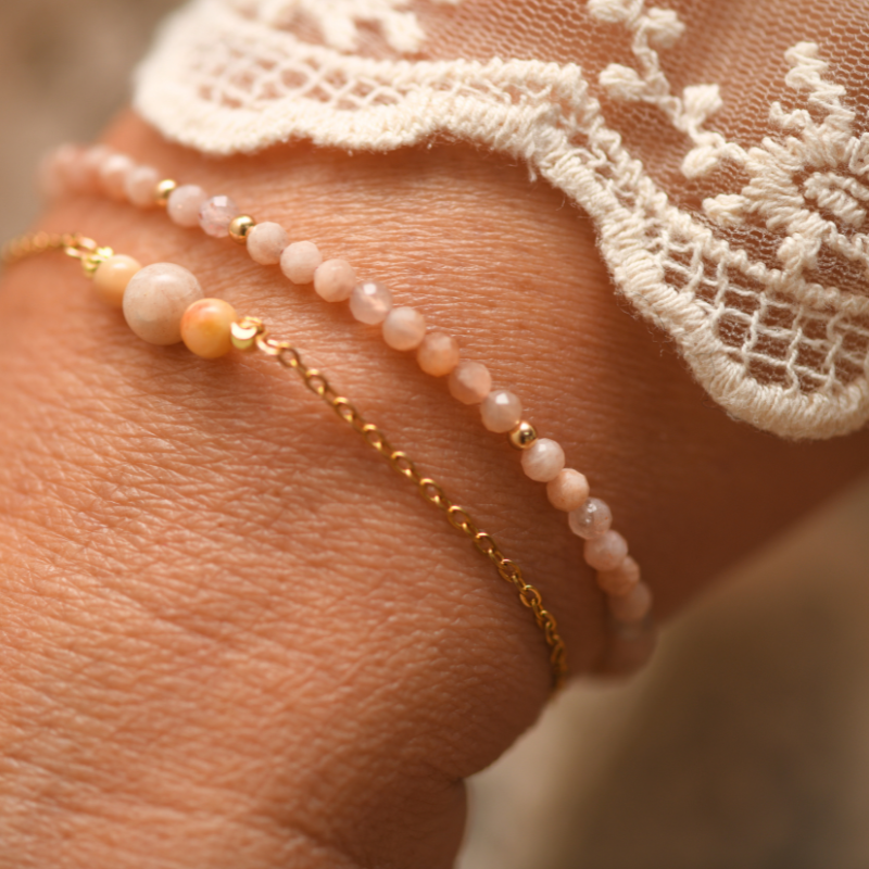 Maansteen affirmatie armband