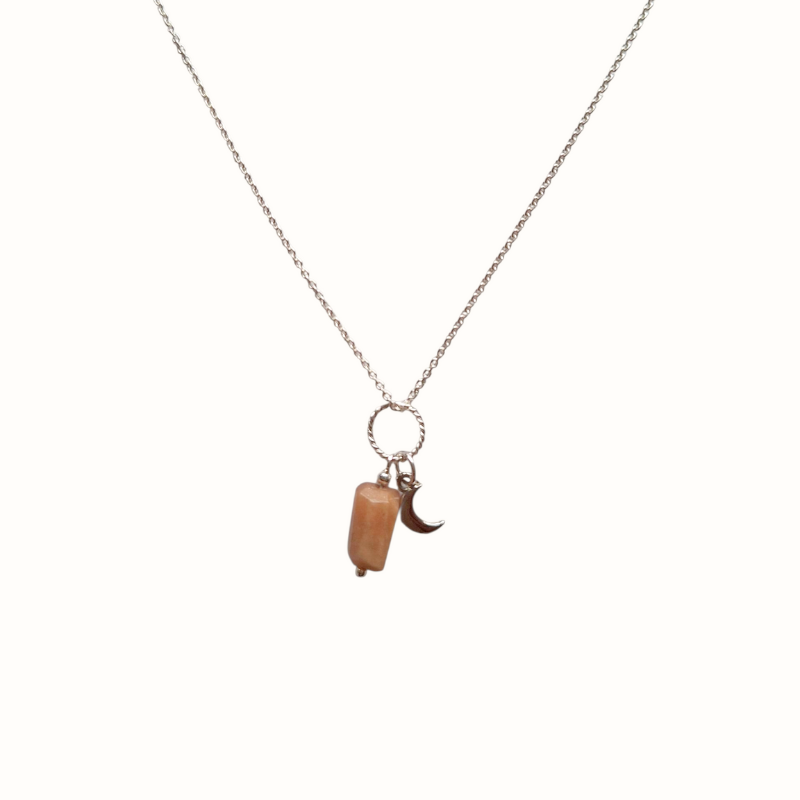 Maansteen ketting sterling zilver