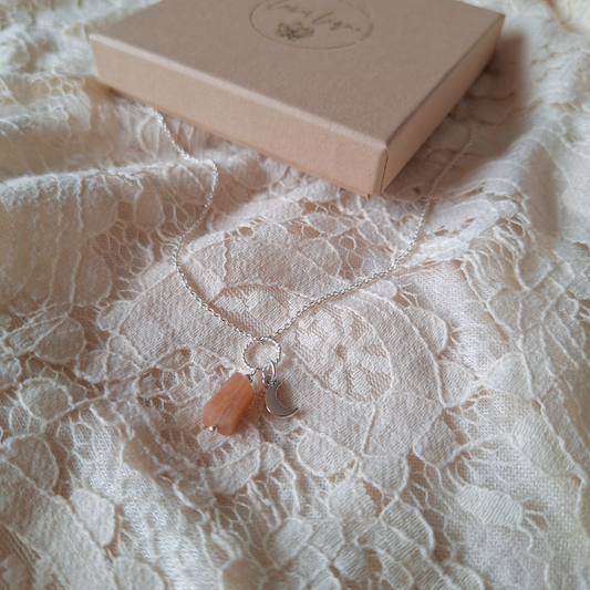 Maansteen ketting sterling zilver