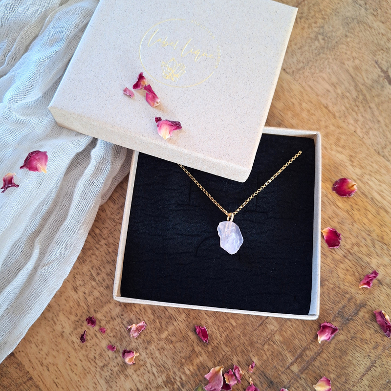 Rozenkwarts ketting Valentijn