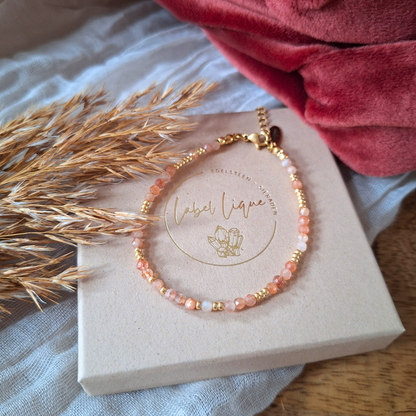 Zonnesteen armband goud - Label Lique