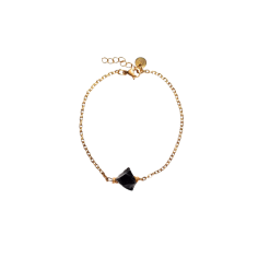 Armband met obsidiaan goud