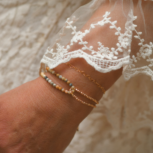 Agaat armband goud