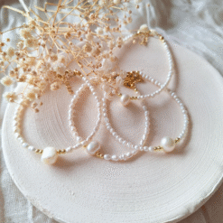 Parel armband goud